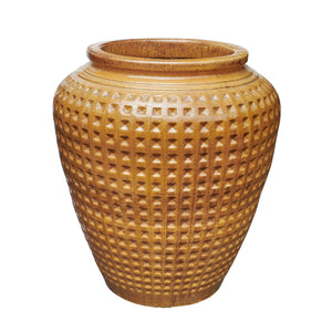 imported vietnam glaze tall dimple oil jar