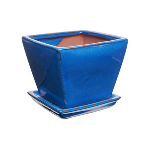 imported chinese glaze angle square with saucer