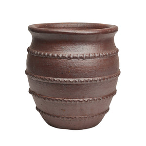 imported vietnam black clay greek bell pot