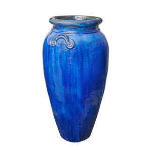 imported vietnam glaze tall jar w/handle